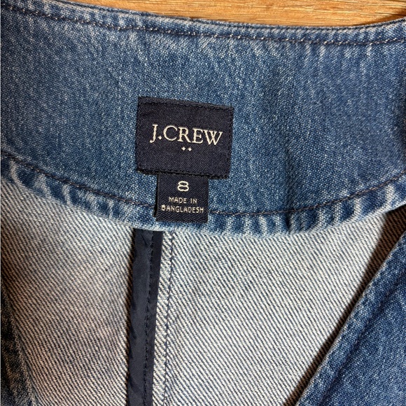 J.Crew Cottagecore denim vest V-neckline button-front closure - Picture 7 of 10